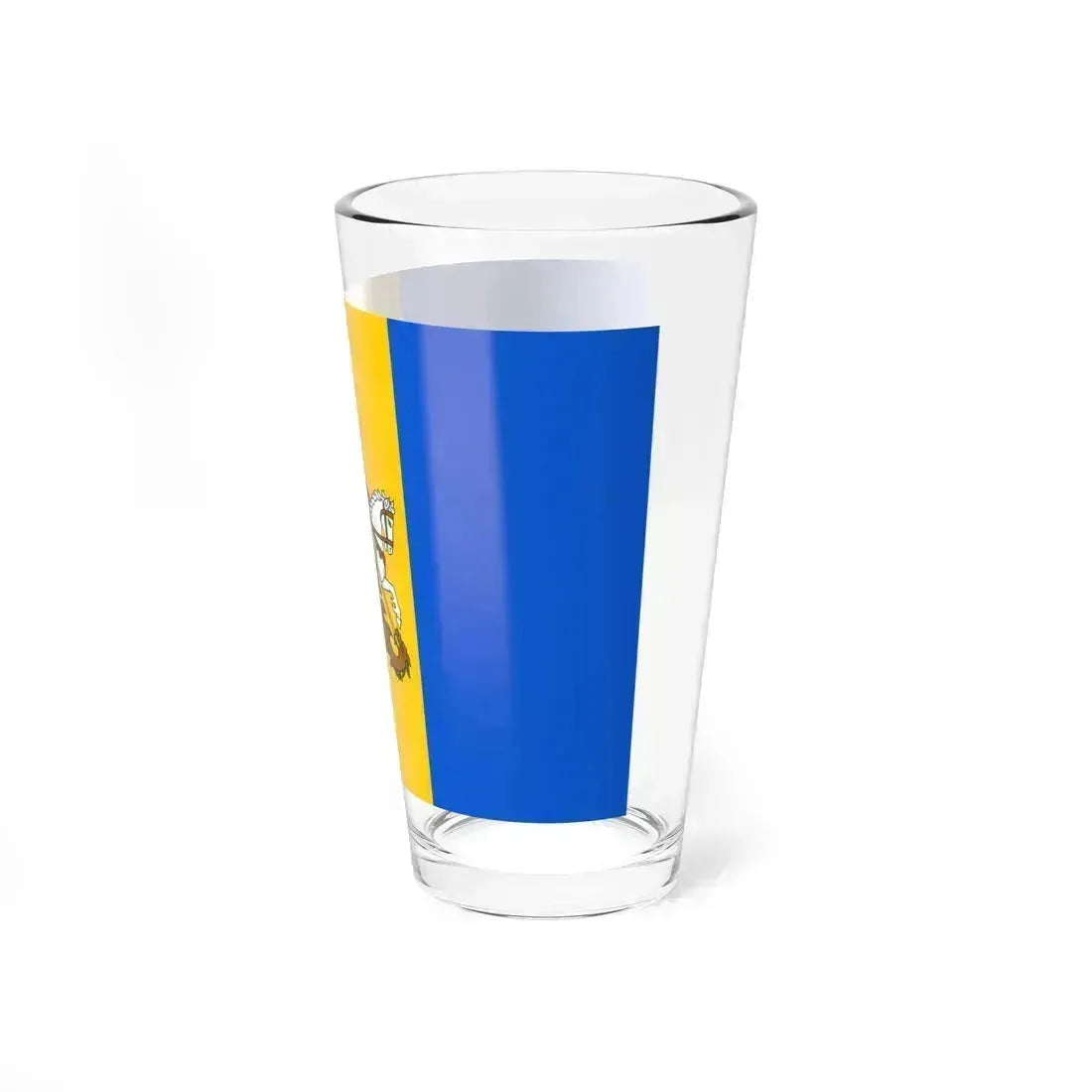 Flag of Kyiv Oblast (Ukraine) Pint Glass 16oz - Go Mug Yourself