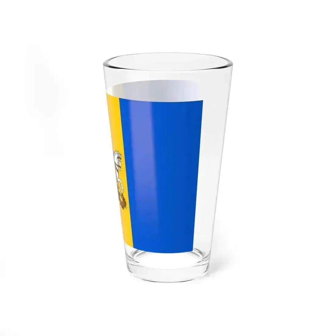 Flag of Kyiv Oblast Ukraine - Pint Glass 16oz - Go Mug Yourself