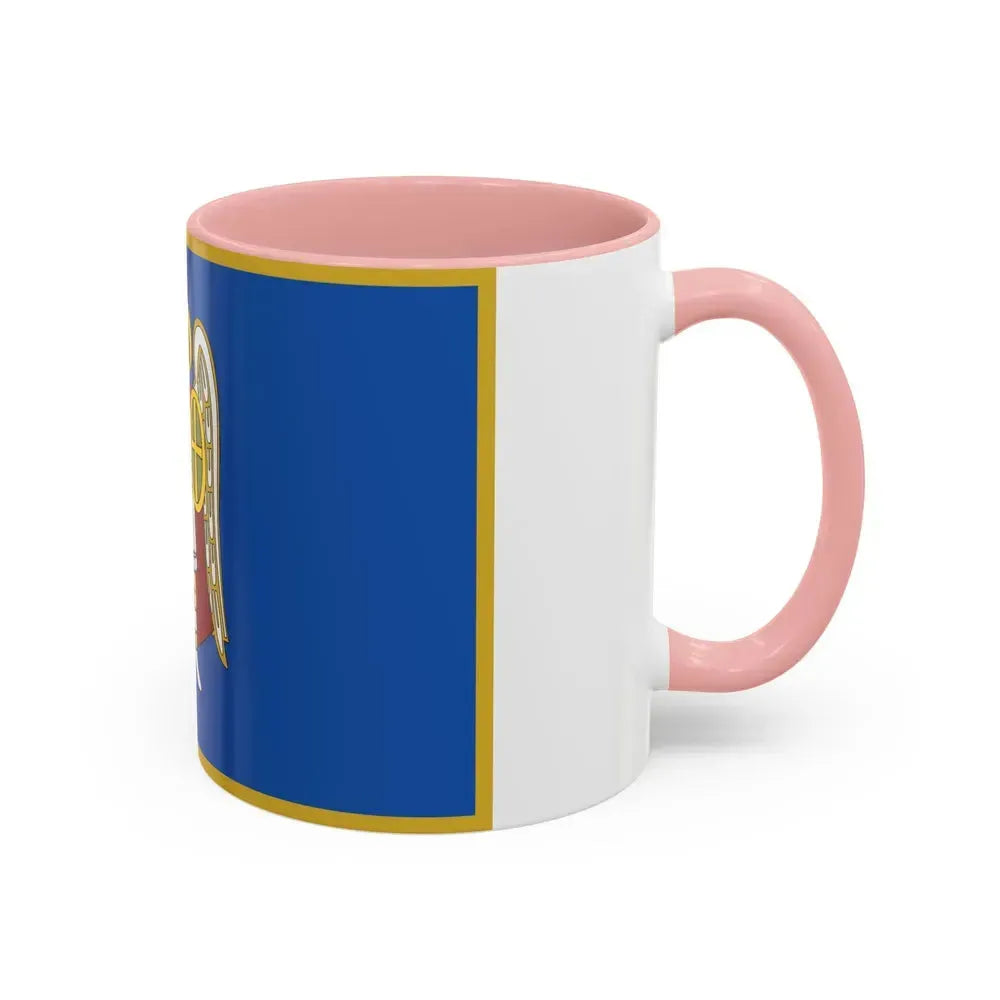 Flag of Kyiv Ukraine - Accent Coffee Mug - Go Mug Yourself