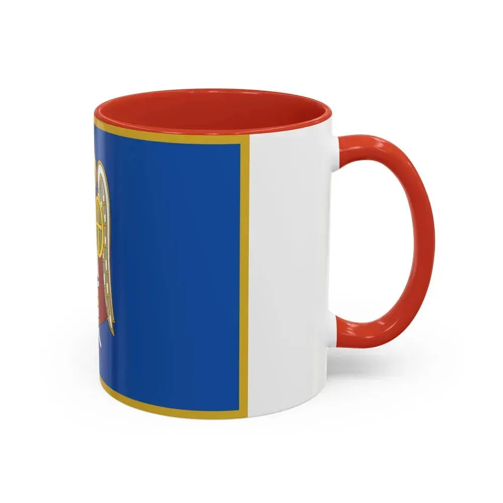 Flag of Kyiv Ukraine - Accent Coffee Mug - Go Mug Yourself