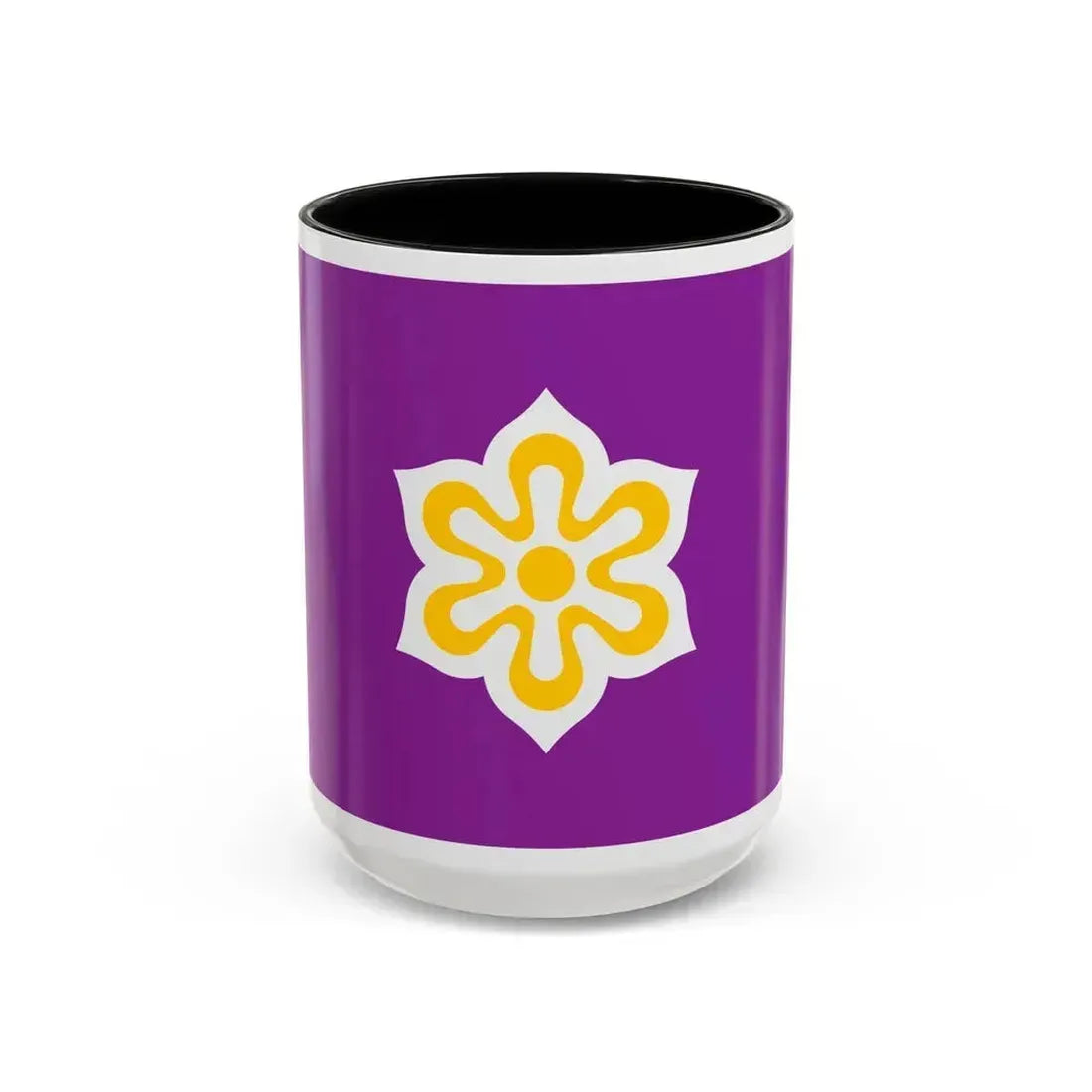 Flag of Kyoto Prefecture Japan - Accent Coffee Mug 15oz Black - Go Mug Yourself