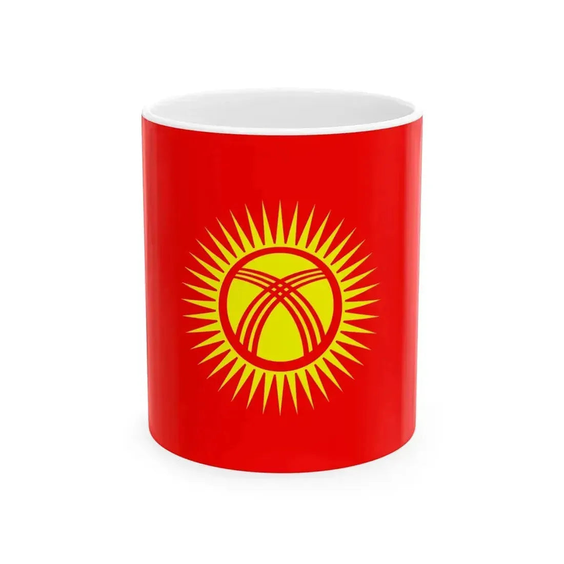 Flag of Kyrgyzstan Proposed 2023 (Kyrgyzstan) White Coffee Mug 11oz - Go Mug Yourself