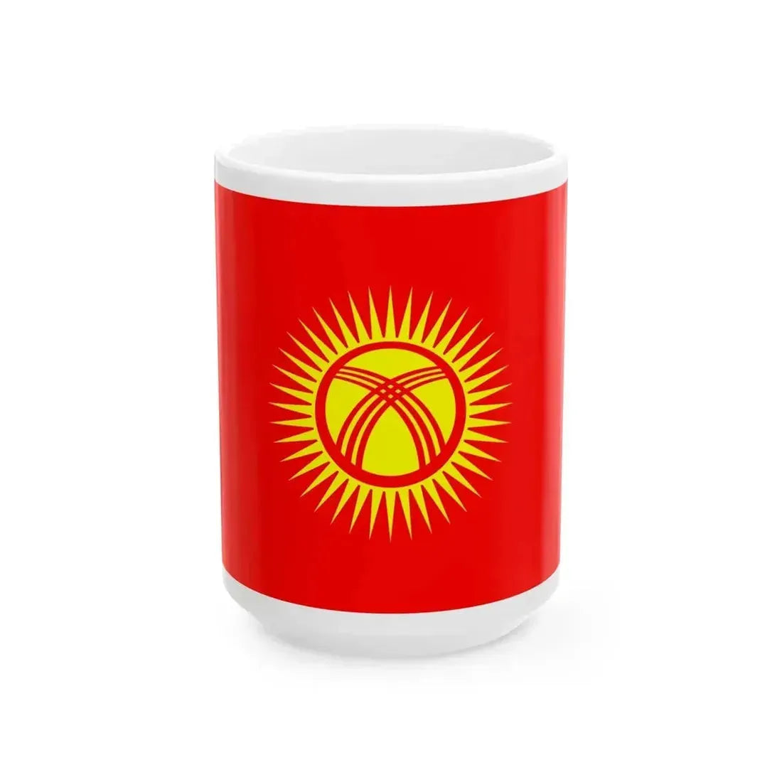Flag of Kyrgyzstan Proposed 2023 (Kyrgyzstan) White Coffee Mug 15oz - Go Mug Yourself