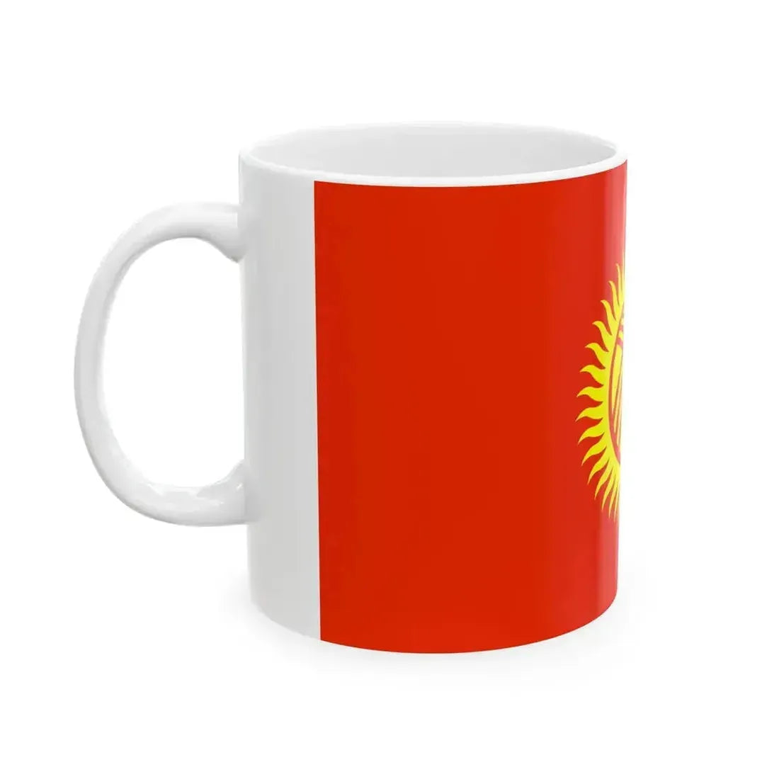 Flag of Kyrgyzstan WFB 2000 (Kyrgyzstan) White Coffee Mug - Go Mug Yourself