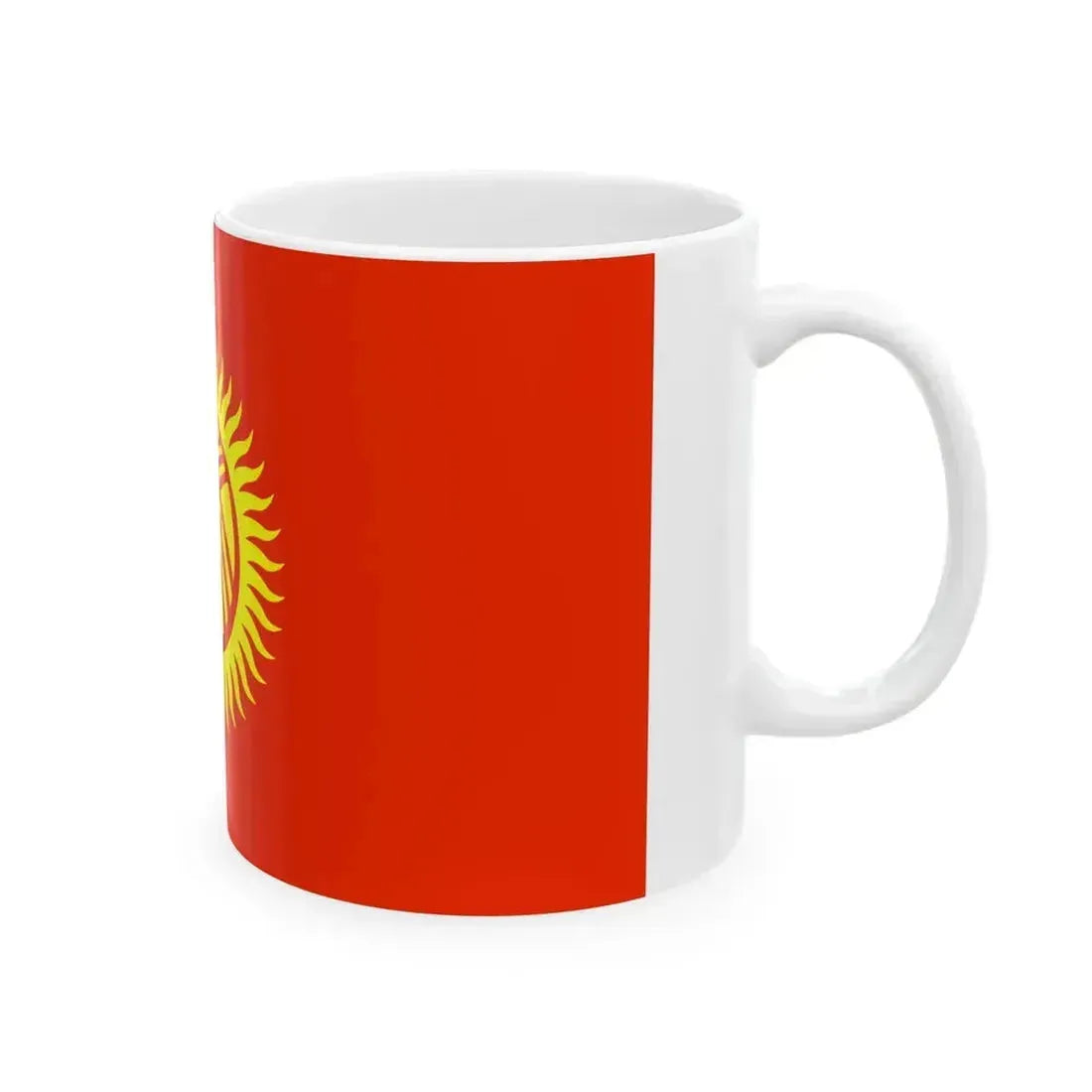 Flag of Kyrgyzstan WFB 2000 (Kyrgyzstan) White Coffee Mug - Go Mug Yourself