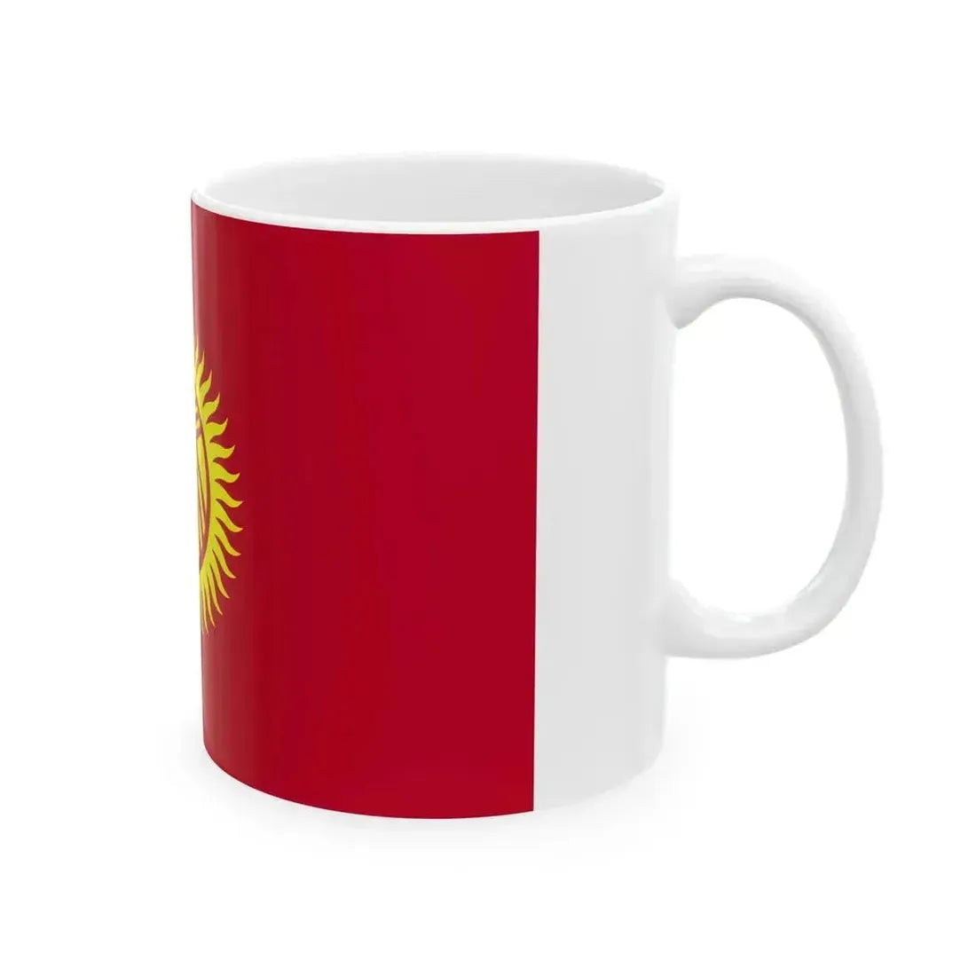 Flag of Kyrgyzstan WFB 2004 (Kyrgyzstan) White Coffee Mug - Go Mug Yourself