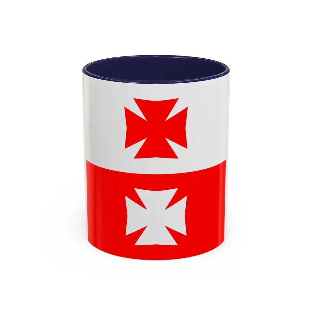 Flag of La Chaux Switzerland - Accent Coffee Mug 11oz Navy - Go Mug Yourself
