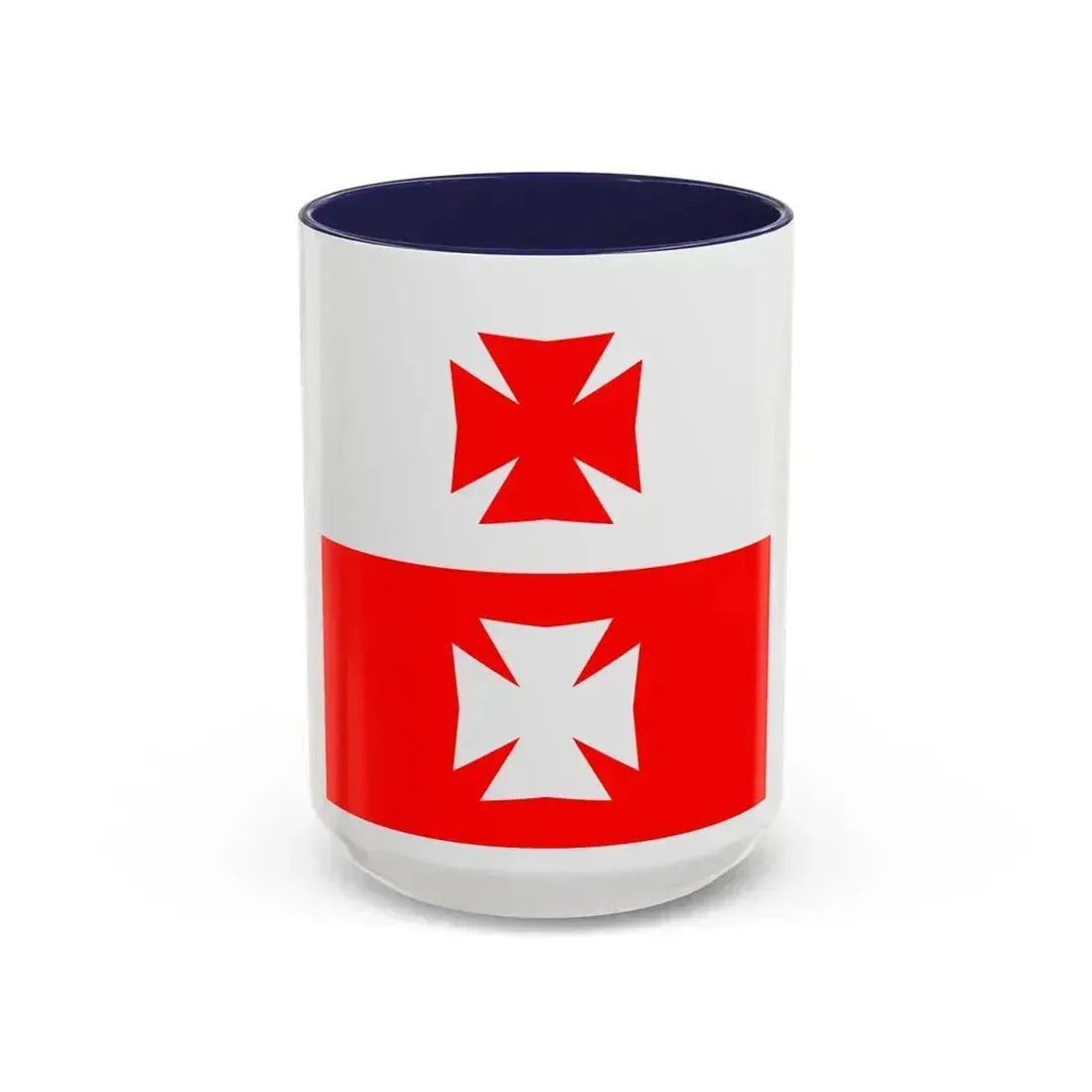 Flag of La Chaux Switzerland - Accent Coffee Mug 15oz Navy - Go Mug Yourself