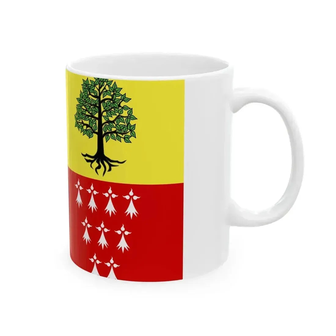 Flag of La Forest-Landerneau (France) White Coffee Mug - Go Mug Yourself