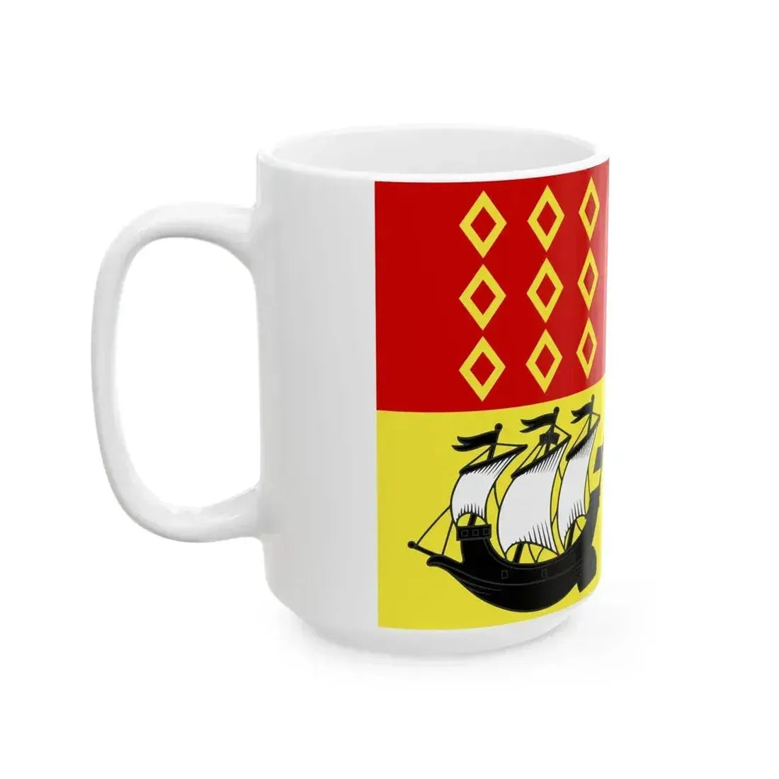 Flag of La Forest-Landerneau (France) White Coffee Mug - Go Mug Yourself