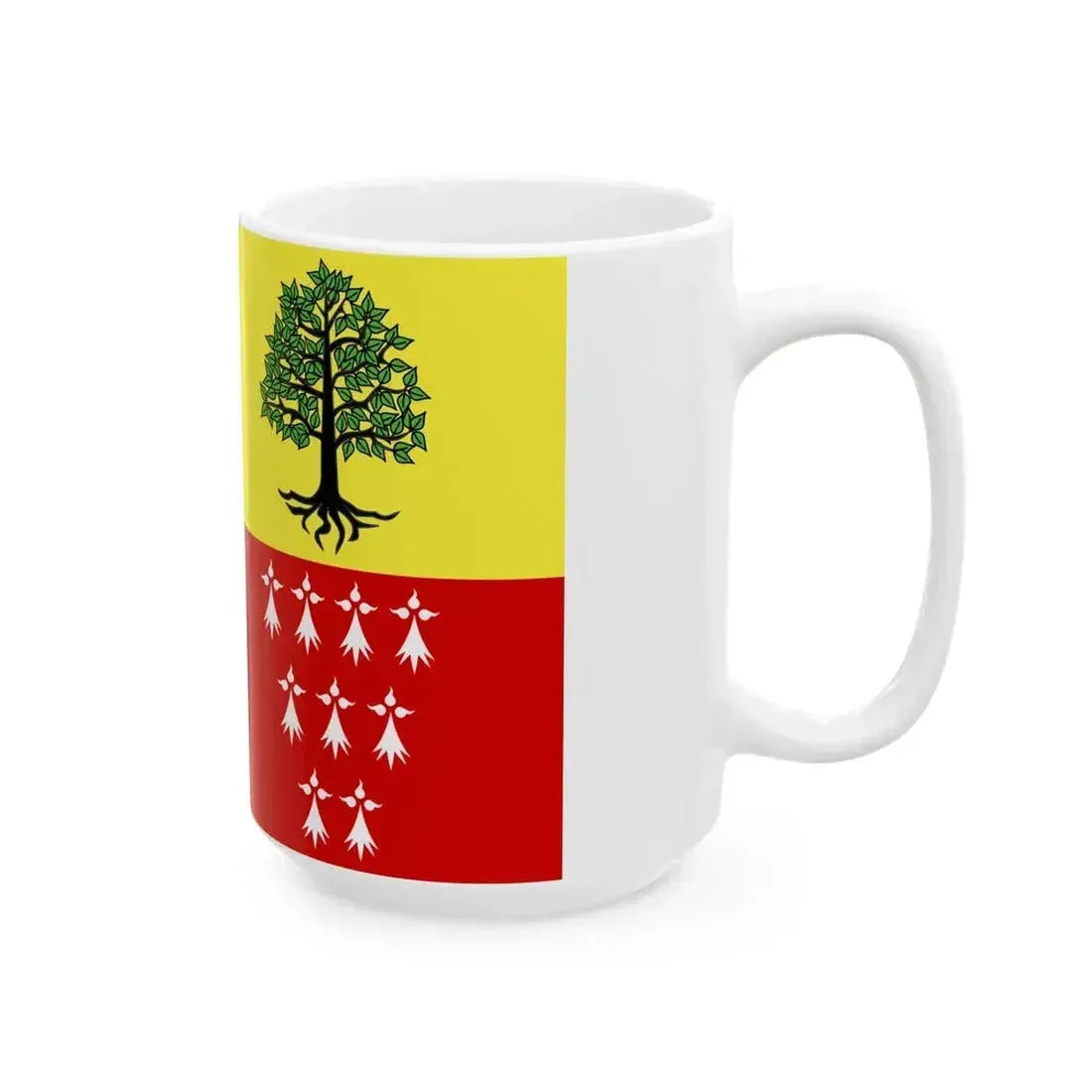 Flag of La Forest-Landerneau (France) White Coffee Mug - Go Mug Yourself