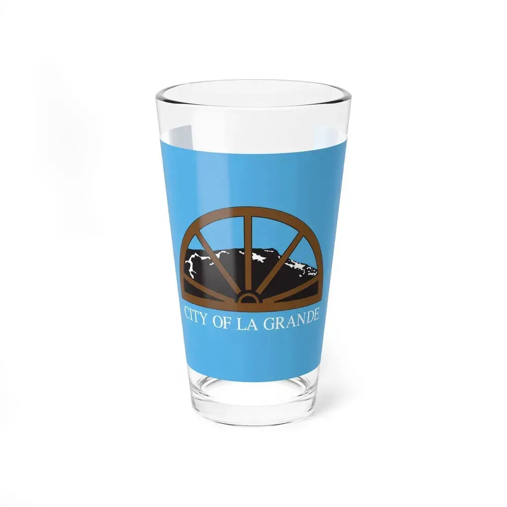 Flag of La Grande, Oregon - Pint Glass 16oz 16oz - Go Mug Yourself