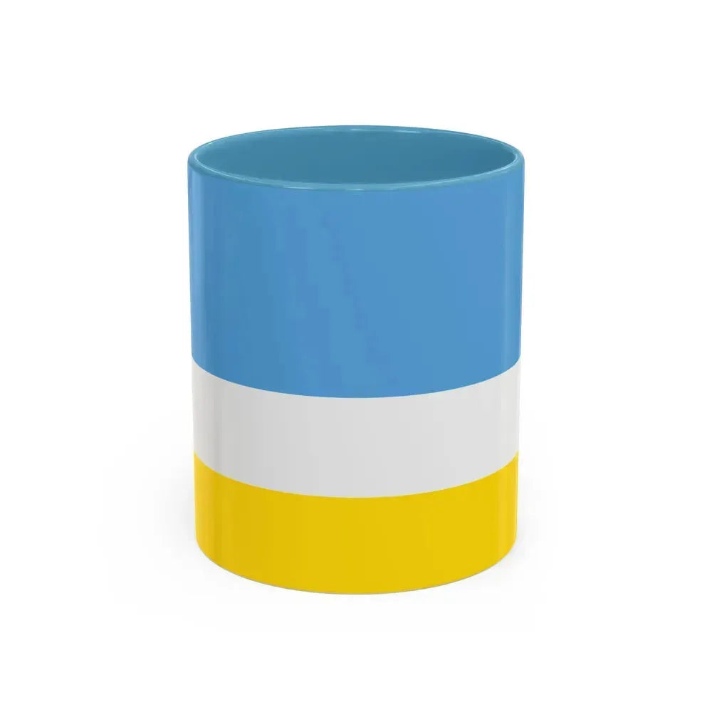 Flag of La Libertad Ecuador - Accent Coffee Mug 11oz Light Blue - Go Mug Yourself