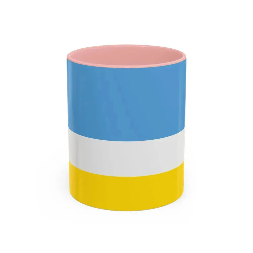 Flag of La Libertad Ecuador - Accent Coffee Mug 11oz Pink - Go Mug Yourself