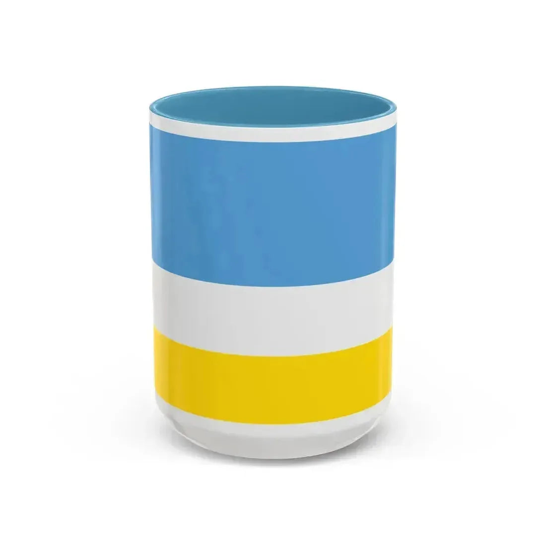 Flag of La Libertad Ecuador - Accent Coffee Mug 15oz Light Blue - Go Mug Yourself