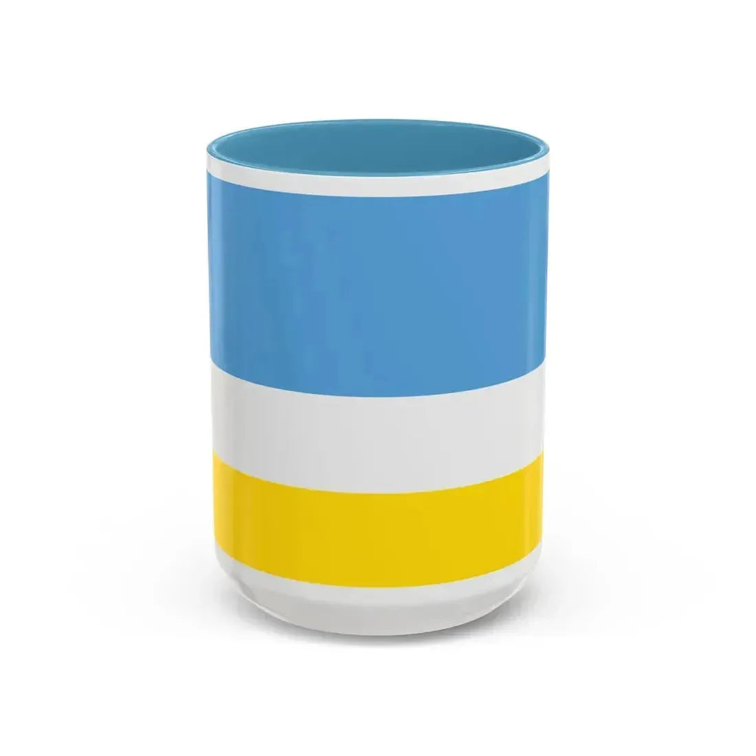 Flag of La Libertad Ecuador - Accent Coffee Mug 15oz Light Blue - Go Mug Yourself