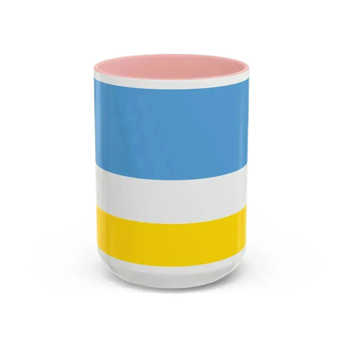 Flag of La Libertad Ecuador - Accent Coffee Mug 15oz Pink - Go Mug Yourself