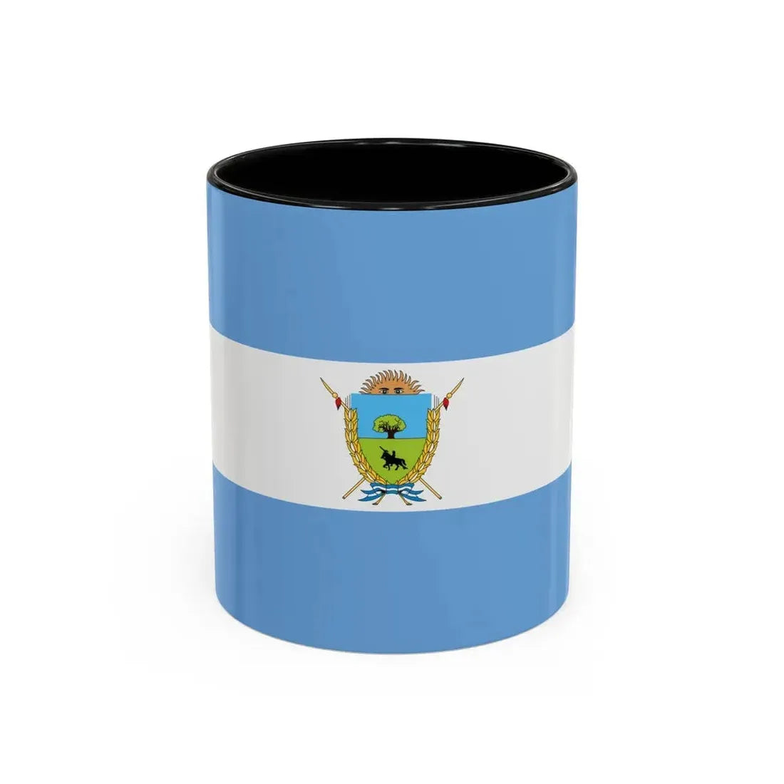 Flag of La Pampa Province Argentina - Accent Coffee Mug 11oz Black - Go Mug Yourself