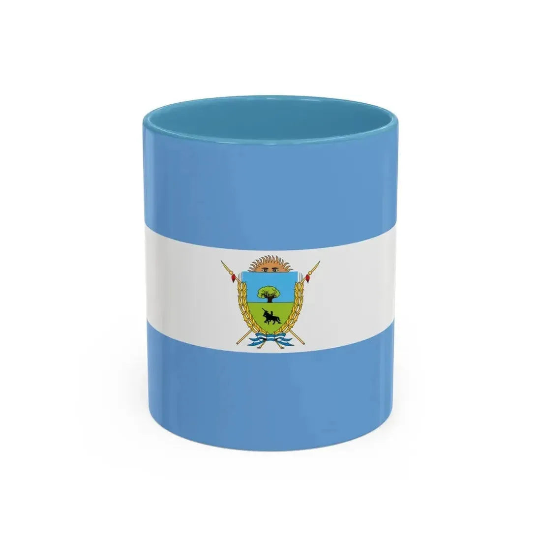 Flag of La Pampa Province Argentina - Accent Coffee Mug 11oz Light Blue - Go Mug Yourself