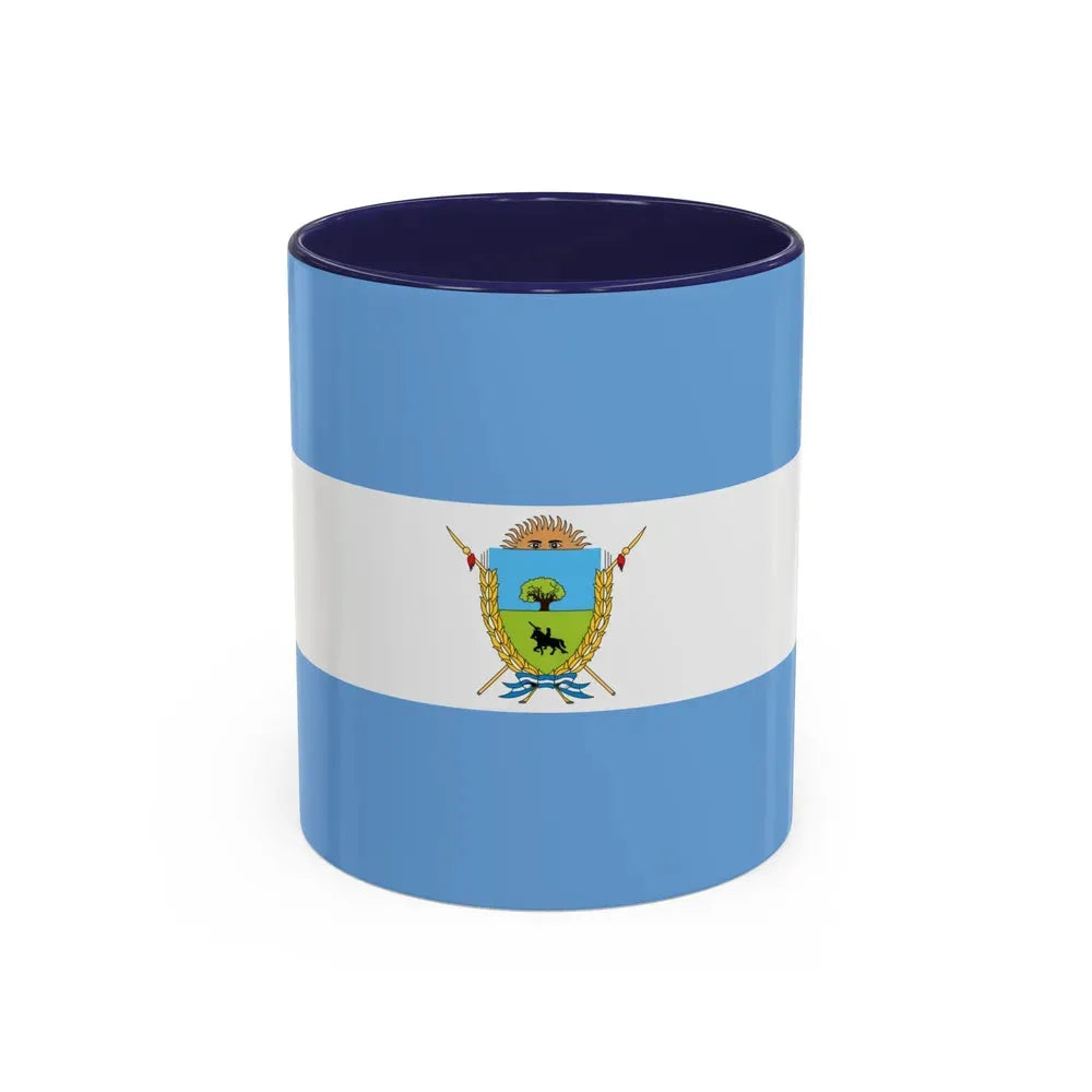 Flag of La Pampa Province Argentina - Accent Coffee Mug 11oz Navy - Go Mug Yourself