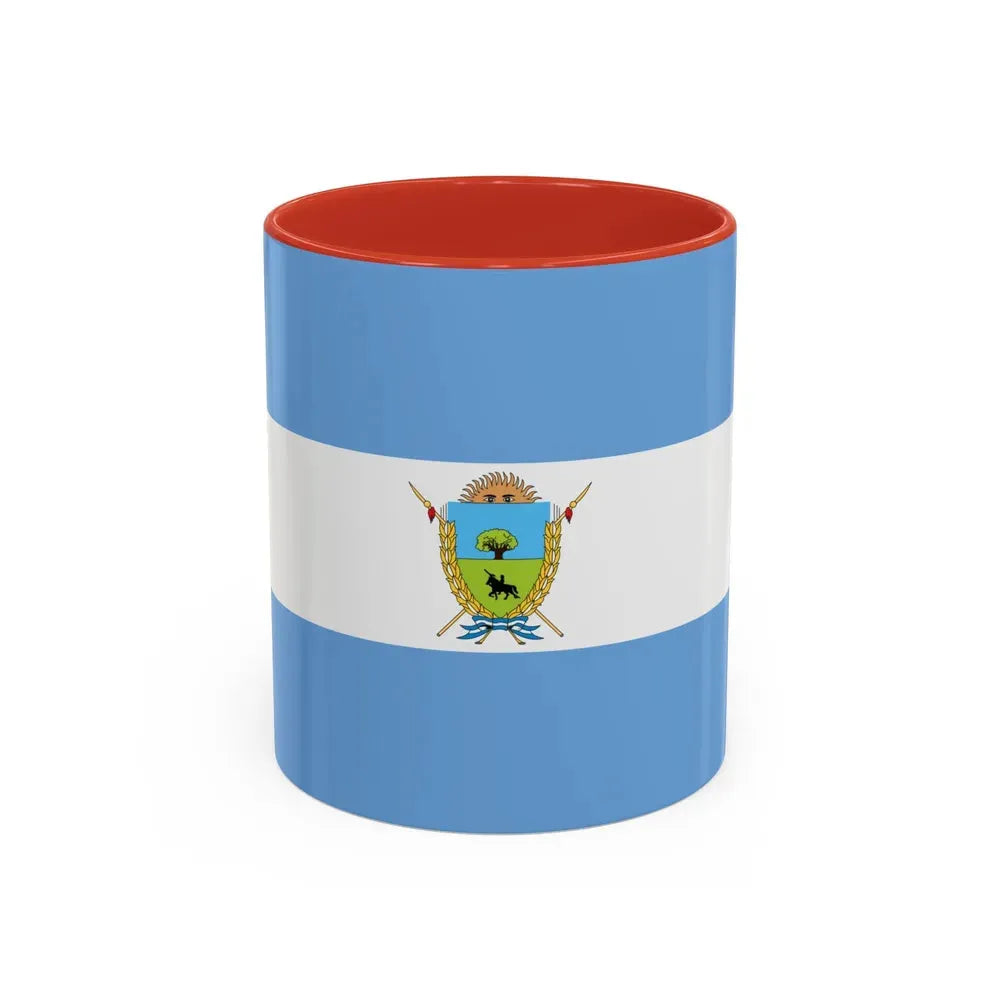 Flag of La Pampa Province Argentina - Accent Coffee Mug 11oz Red - Go Mug Yourself