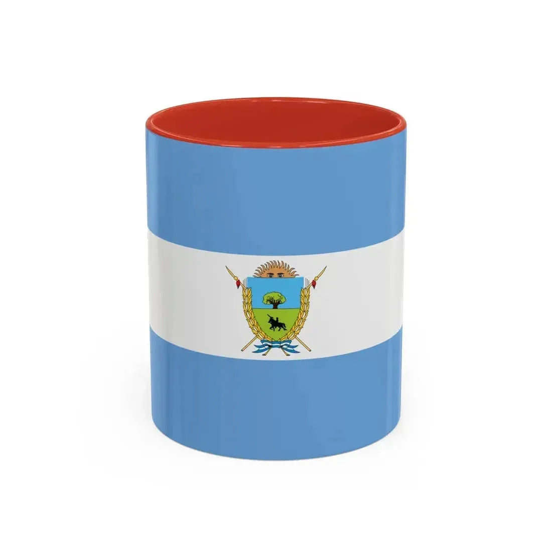 Flag of La Pampa Province Argentina - Accent Coffee Mug 11oz Red - Go Mug Yourself