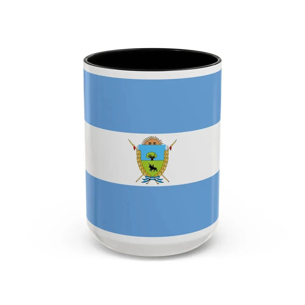 Flag of La Pampa Province Argentina - Accent Coffee Mug 15oz Black - Go Mug Yourself