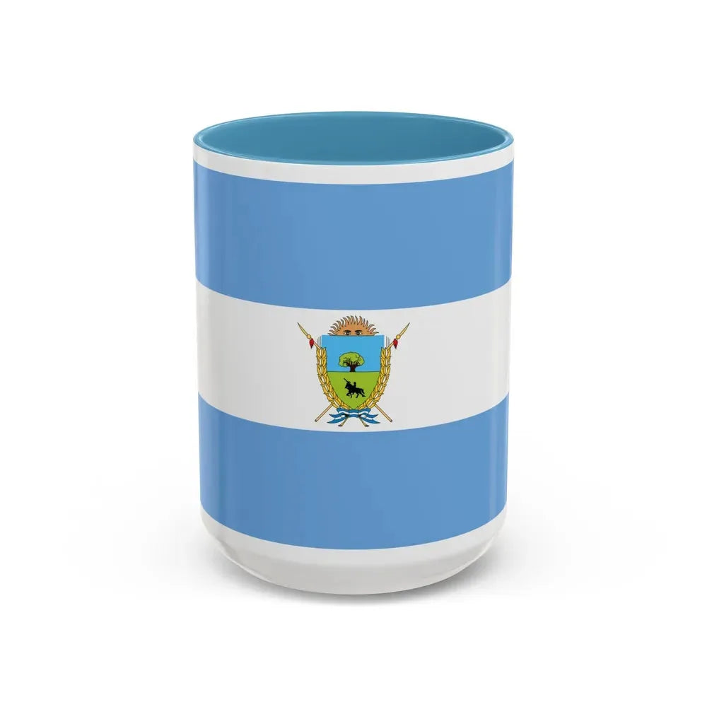 Flag of La Pampa Province Argentina - Accent Coffee Mug 15oz Light Blue - Go Mug Yourself