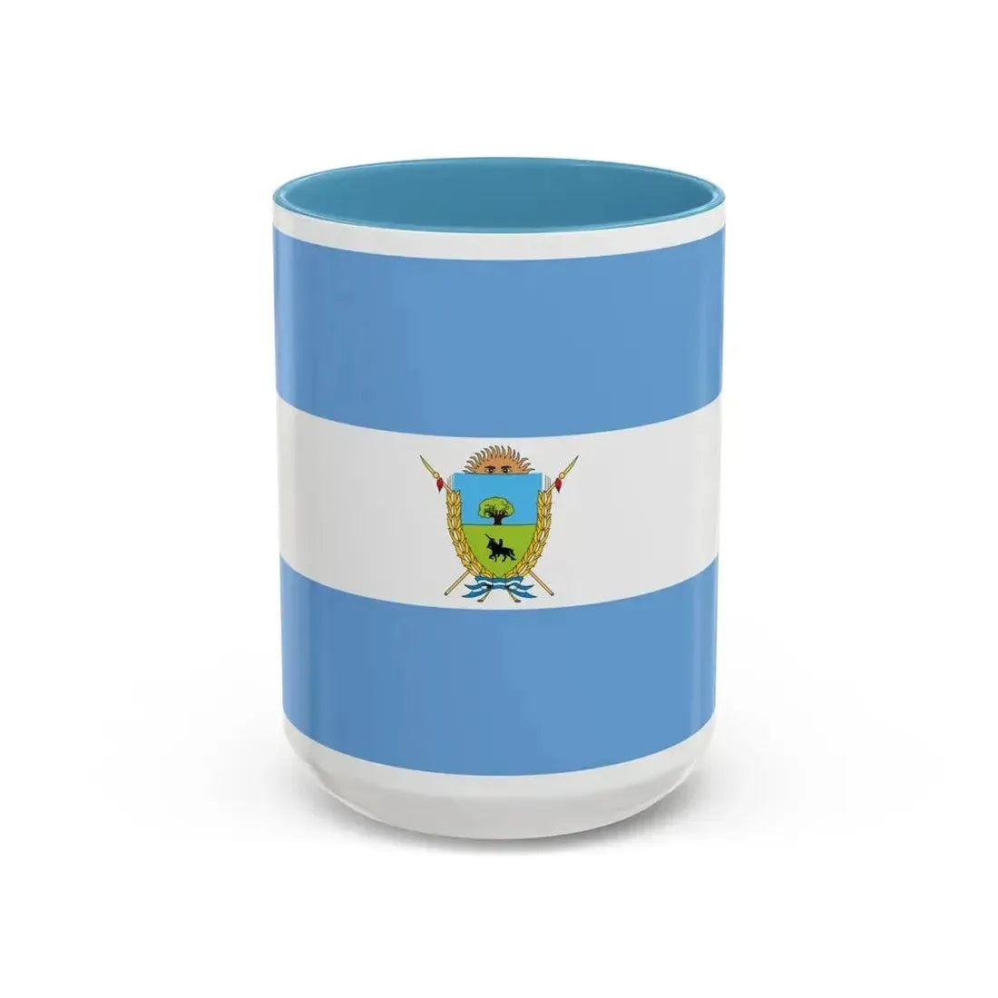 Flag of La Pampa Province Argentina - Accent Coffee Mug 15oz Light Blue - Go Mug Yourself