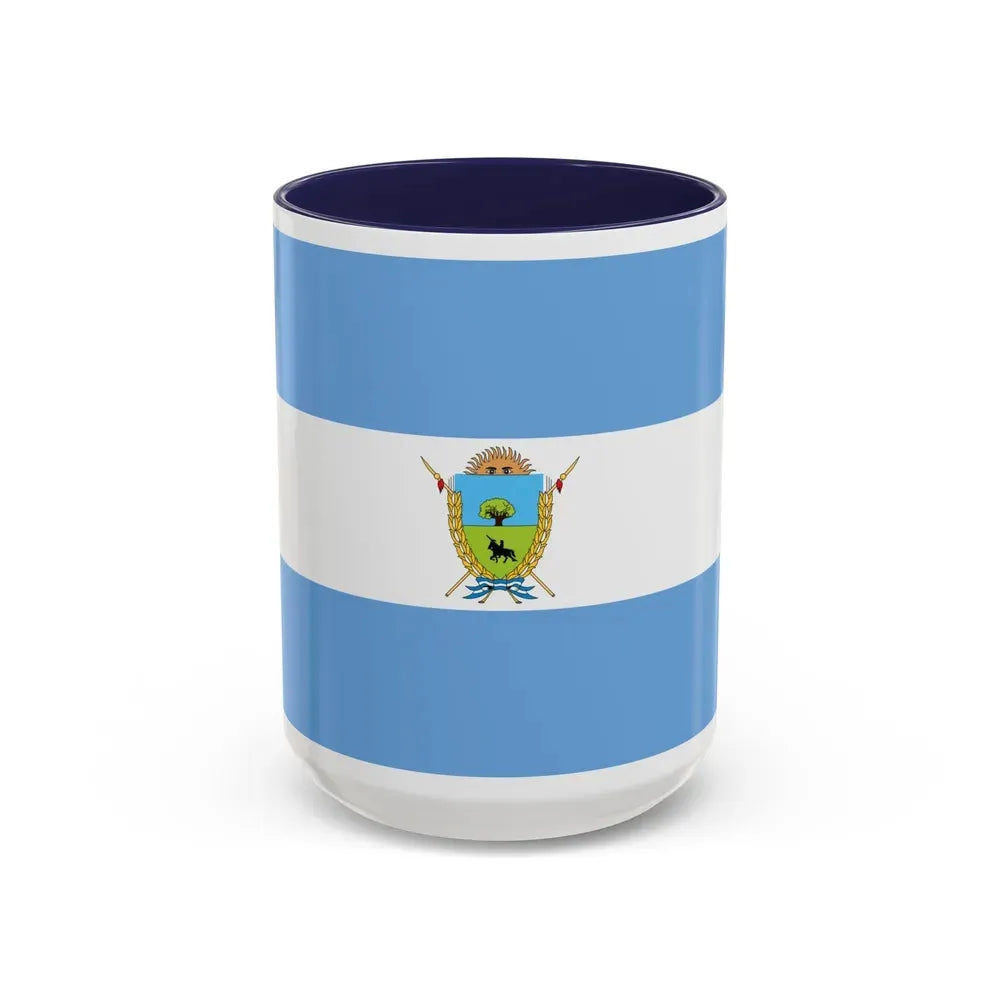 Flag of La Pampa Province Argentina - Accent Coffee Mug 15oz Navy - Go Mug Yourself