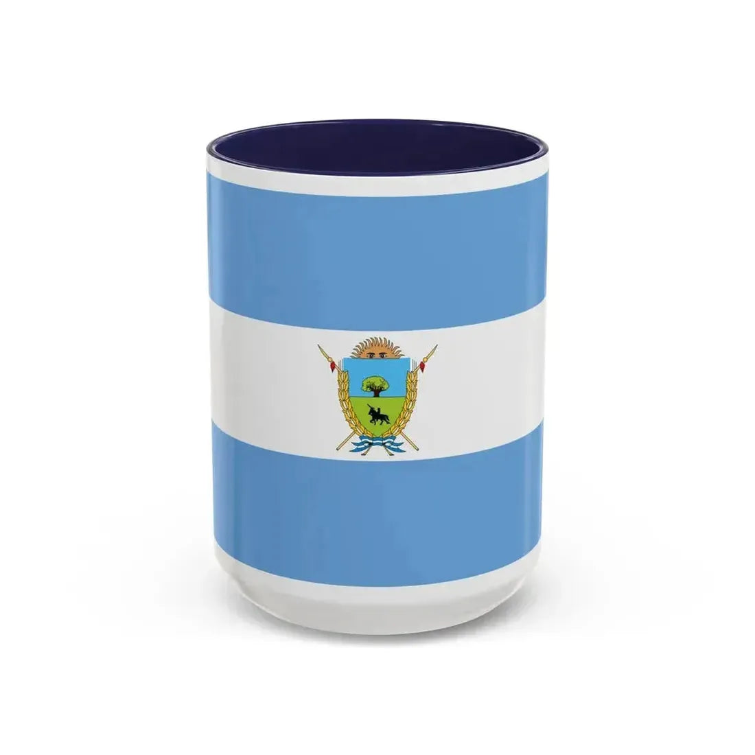 Flag of La Pampa Province Argentina - Accent Coffee Mug 15oz Navy - Go Mug Yourself