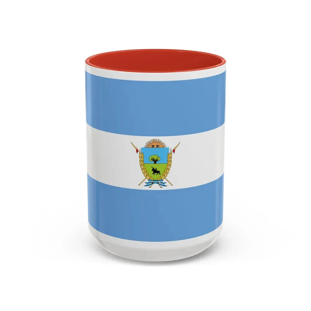 Flag of La Pampa Province Argentina - Accent Coffee Mug 15oz Red - Go Mug Yourself