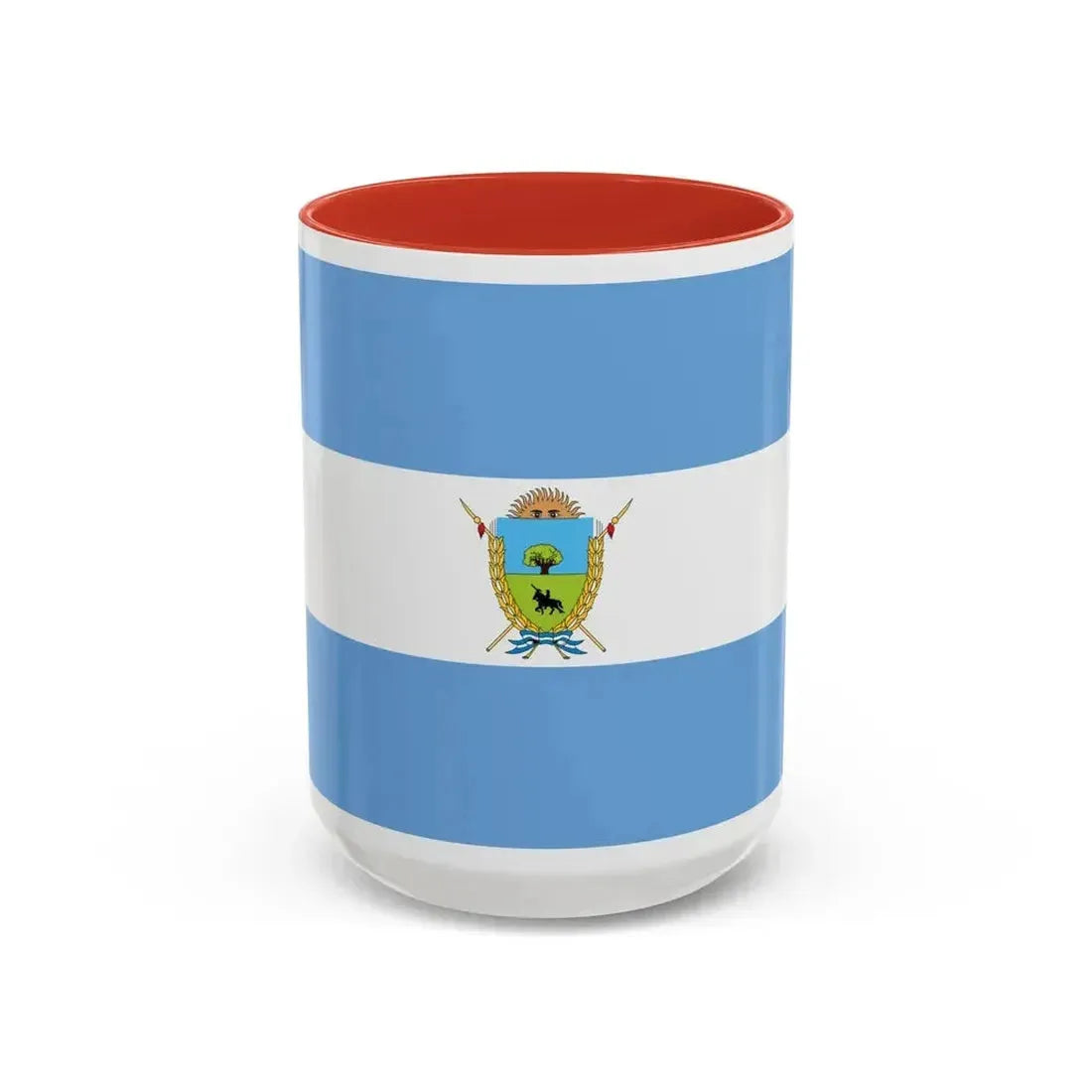 Flag of La Pampa Province Argentina - Accent Coffee Mug 15oz Red - Go Mug Yourself