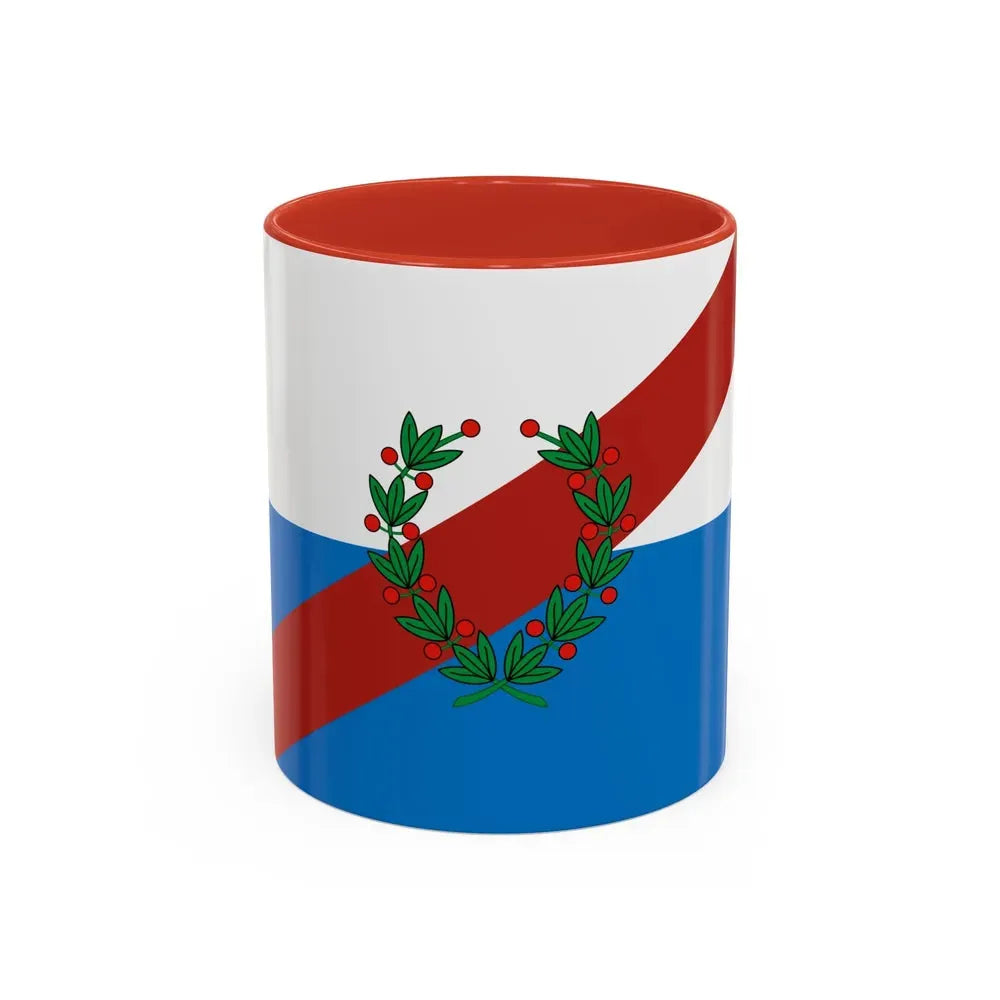 Flag of La Rioja Province Argentina - Accent Coffee Mug 11oz Red - Go Mug Yourself