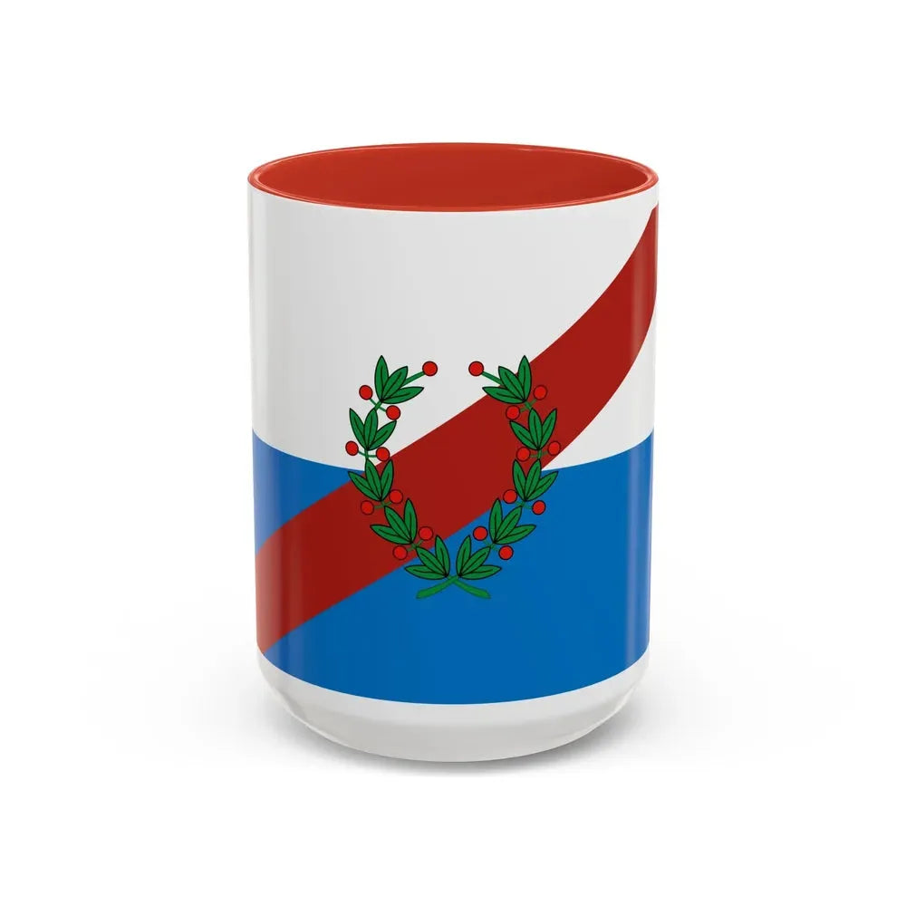 Flag of La Rioja Province Argentina - Accent Coffee Mug 15oz Red - Go Mug Yourself