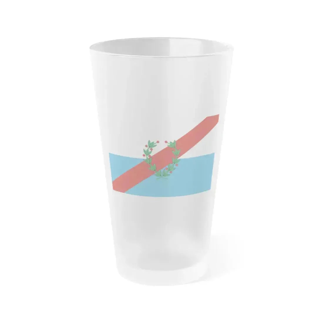 Flag of La Rioja Province Argentina - Frosted Pint Glass 16oz 16oz Frosted - Go Mug Yourself