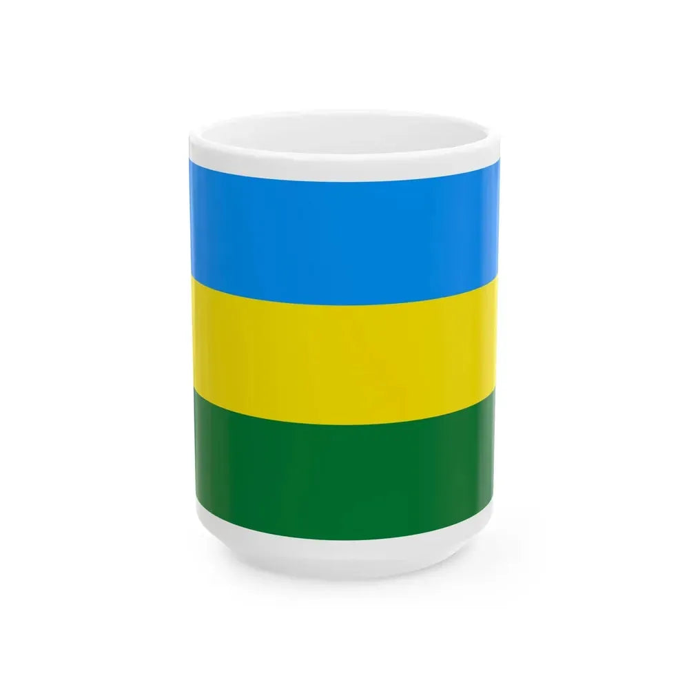 Flag of La Rivera Bolivia (Bolivia) White Coffee Mug 15oz - Go Mug Yourself