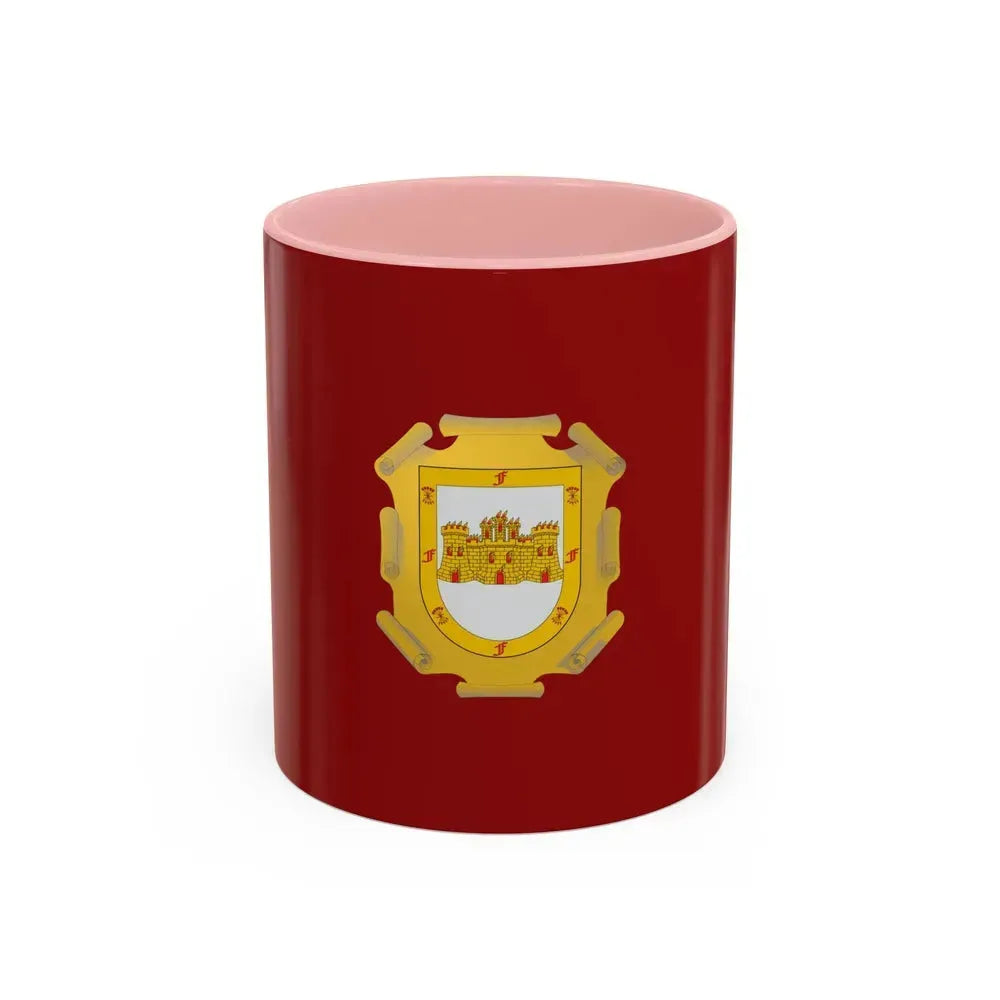 Flag of La Serena Chile - Accent Coffee Mug 11oz Pink - Go Mug Yourself