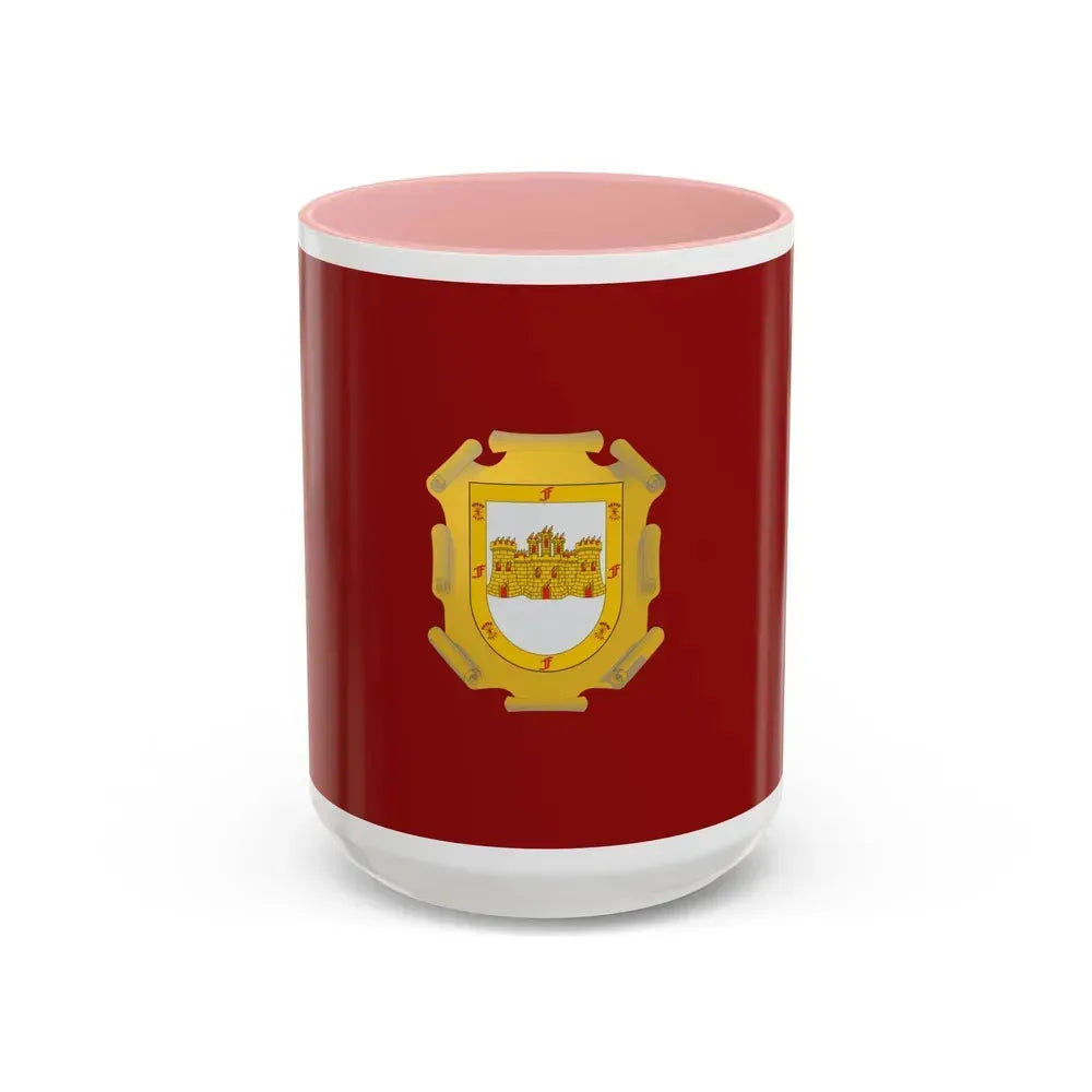 Flag of La Serena Chile - Accent Coffee Mug 15oz Pink - Go Mug Yourself