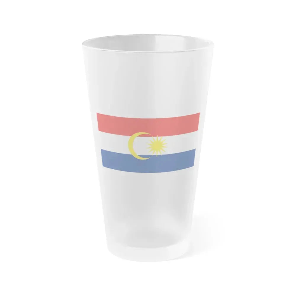 Flag of Labuan Malaysia - Frosted Pint Glass 16oz 16oz Frosted - Go Mug Yourself