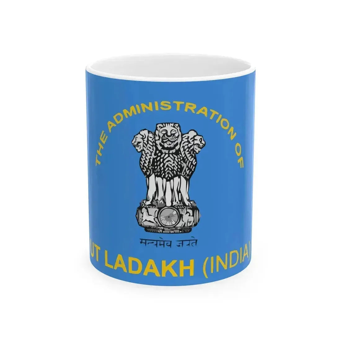 Flag of Ladakh India (India) White Coffee Mug 11oz - Go Mug Yourself