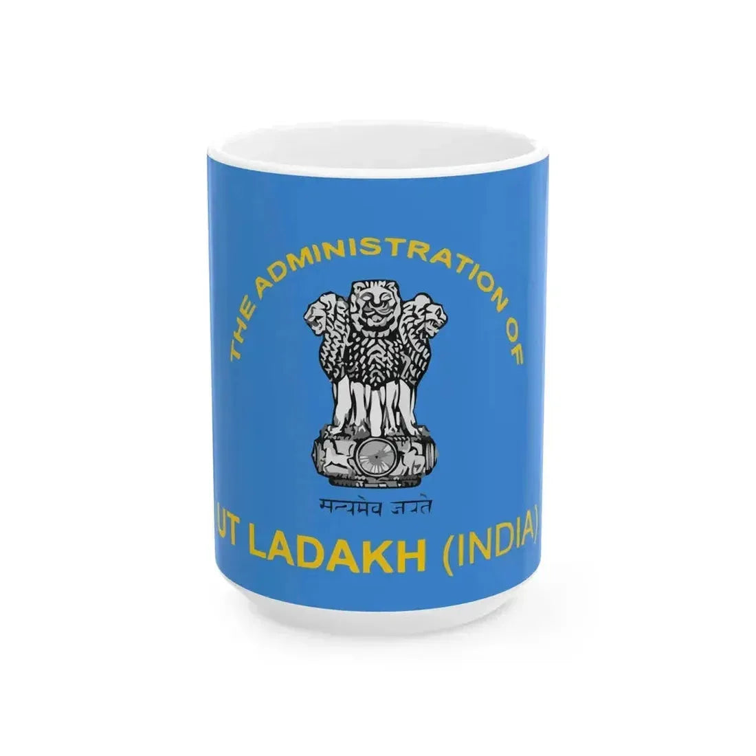 Flag of Ladakh India (India) White Coffee Mug 15oz - Go Mug Yourself
