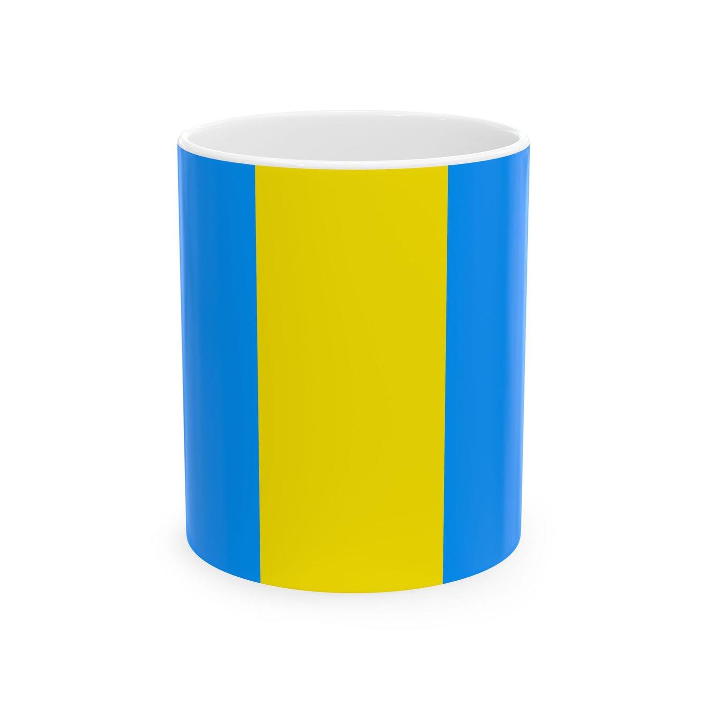 Flag of Laeken Belgium (Belgium) White Coffee Mug-11oz-Go Mug Yourself