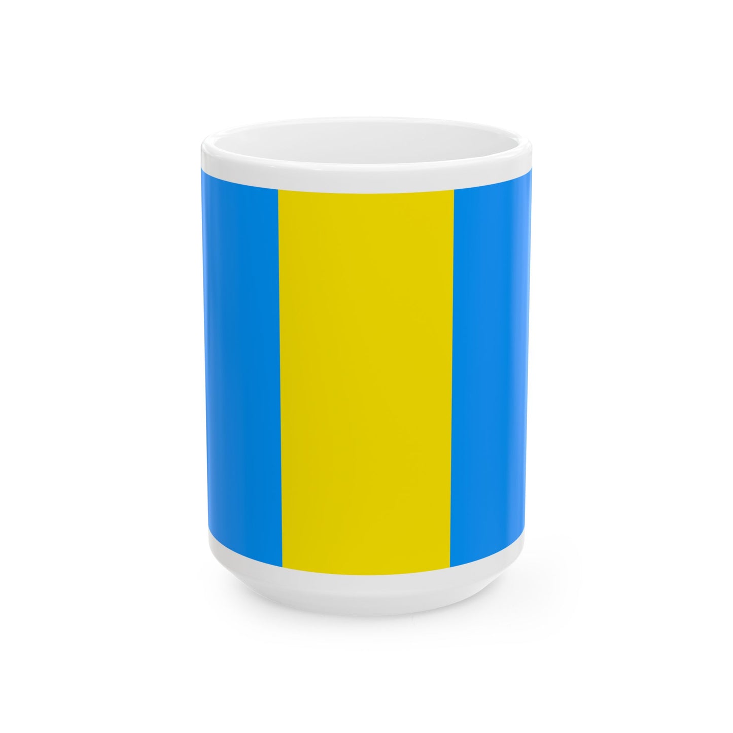 Flag of Laeken Belgium (Belgium) White Coffee Mug-15oz-Go Mug Yourself