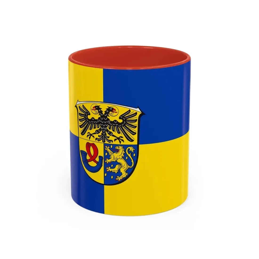 Flag of Lahn Dill Kreises Germany - Accent Coffee Mug 11oz Red - Go Mug Yourself