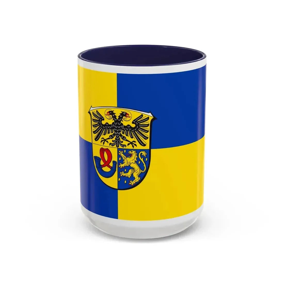 Flag of Lahn Dill Kreises Germany - Accent Coffee Mug 15oz Navy - Go Mug Yourself
