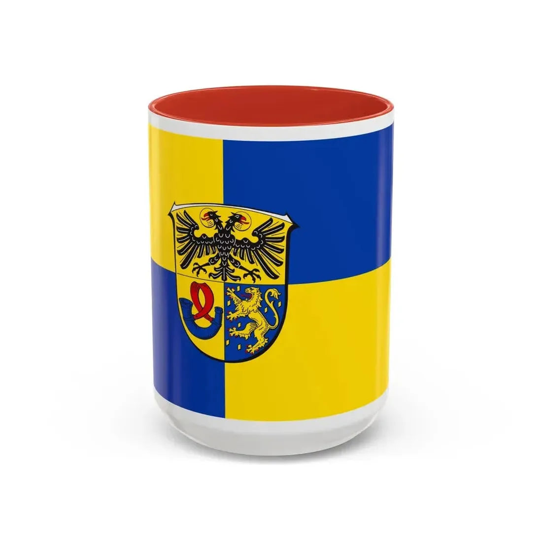 Flag of Lahn Dill Kreises Germany - Accent Coffee Mug 15oz Red - Go Mug Yourself