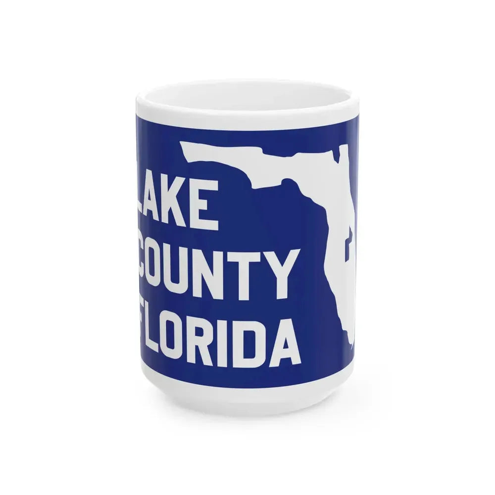 Flag of Lake County Florida (United States) White Coffee Mug 15oz - Go Mug Yourself