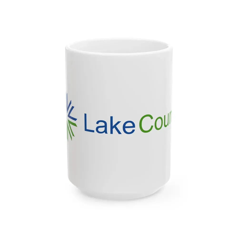 Flag of Lake County Illinois (United States) White Coffee Mug 15oz - Go Mug Yourself