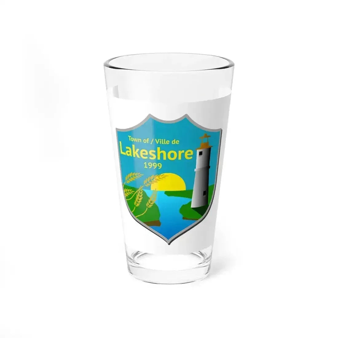 Flag of Lakeshore Ontario Canada - Pint Glass 16oz 16oz - Go Mug Yourself